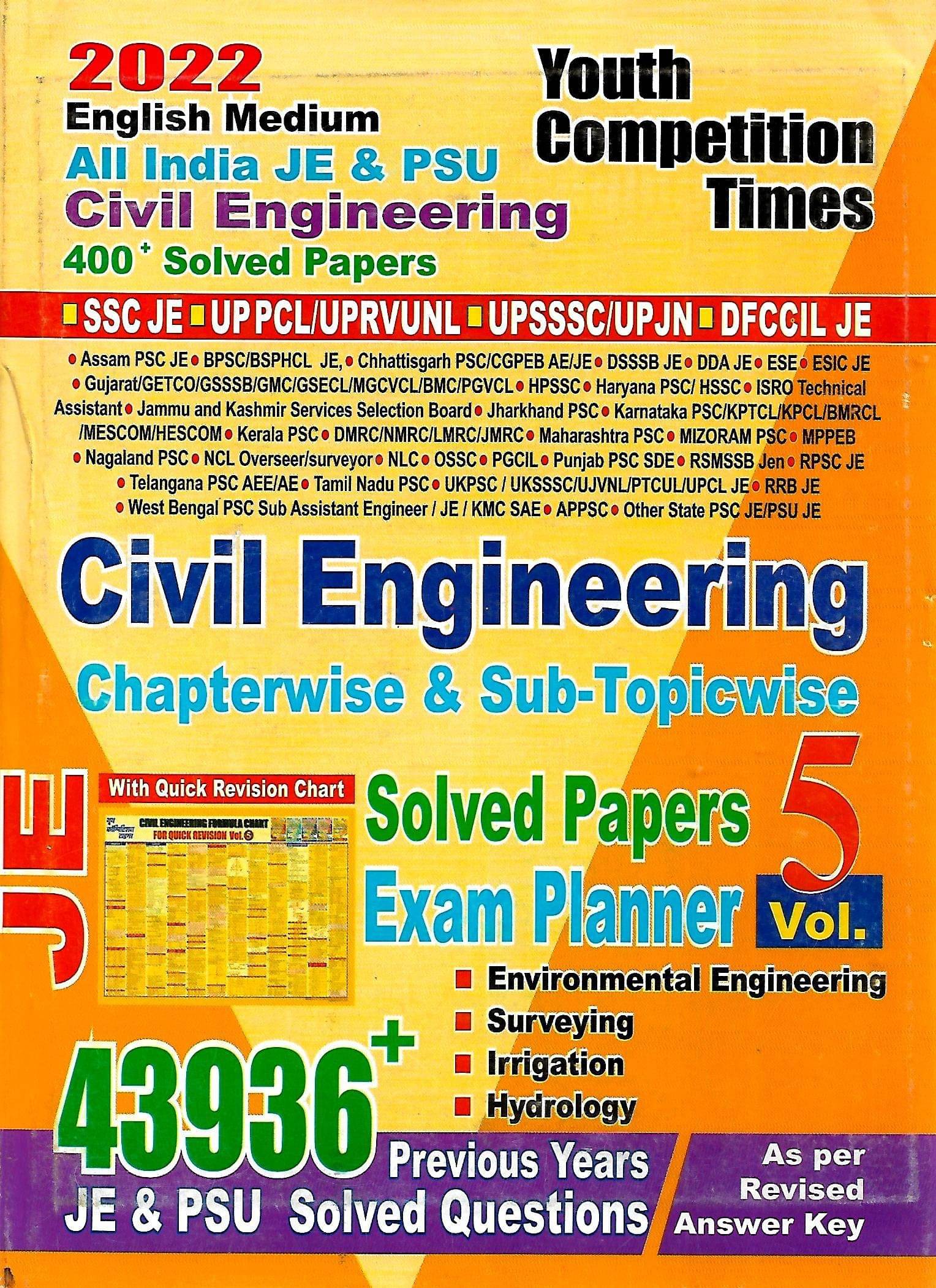 Civil Engineering Chapterwise 43936+ Solved Papers Vol-3 English Medium Youth Competition Times Publications Pvt. Ltd (Paperback, Anand Kumar Mahajan) Civil Engineering Chapterwise 43936+ Solved Papers Vol-3 English Medium Youth Competition Times Publications Pvt. Ltd (Paperback, Anand Kumar Mahajan)