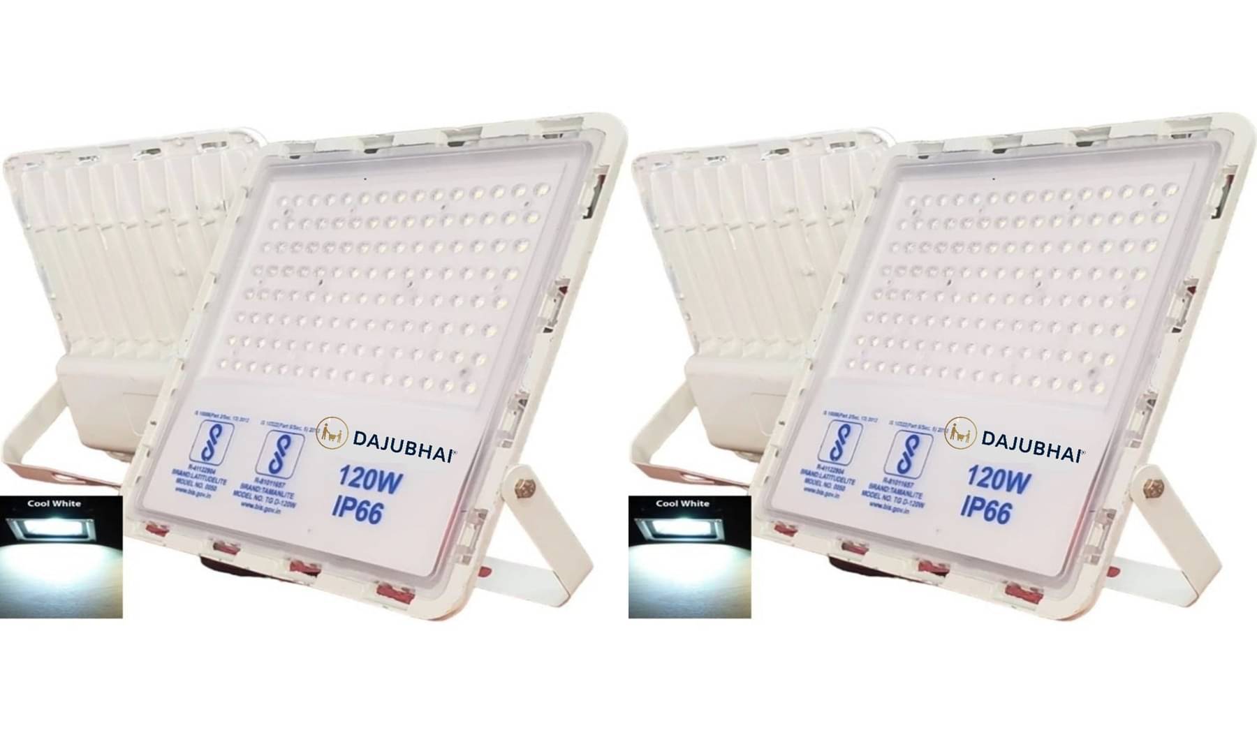 DAJUBHAI Cool Day Light 120w Watts Flood Light ( Pack of 2 ) DAJUBHAI Cool Day Light 120w Watts Flood Light ( Pack of 2 )