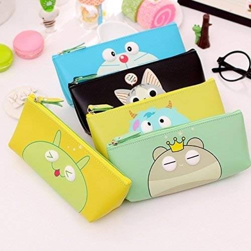     			ECLET 3D Eyes Large Capacity Pencil Case Organizer Girls Women Pouch Makeup Smiley Batch attached Art EVA Pencil Boxes  (Set of 3, Multicolor)