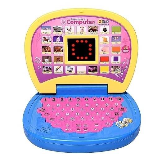    			ECLET Battery Operated Educational Learning Laptop Toy with LED Display and Music Effect | Babies/Girls/Boys/Toddlers | Pink Color, Power Source: 3xAA Battery (Not Included)