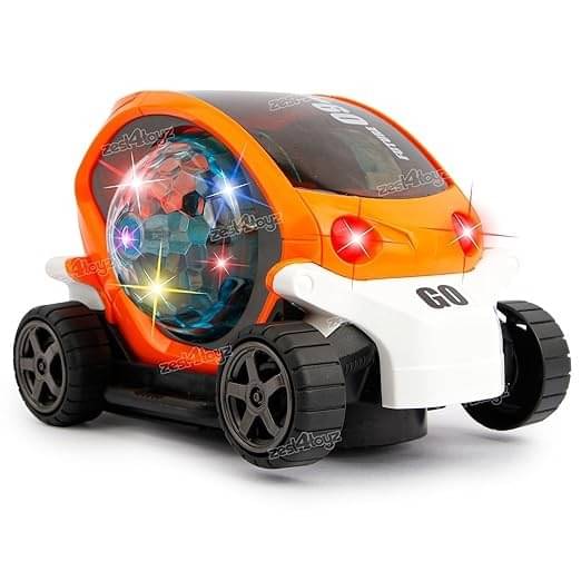 ECLET Future Car 360 Degree Rotating Stunt Car Bump & Go Musical Toys Lights & Sound (Multicolor) SET OF 1 ECLET Future Car 360 Degree Rotating Stunt Car Bump & Go Musical Toys Lights & Sound (Multicolor) SET OF 1