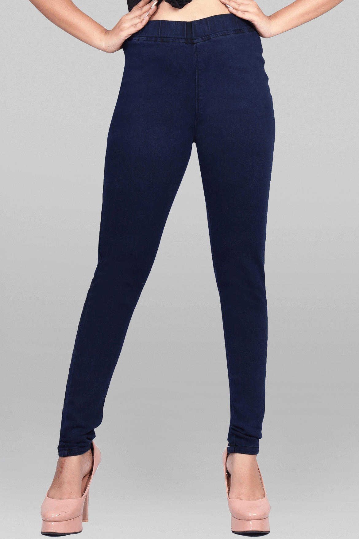     			EVYAVAN ENTERPRISE - Denim Regular Fit Navy Blue Women's Jeggings ( Pack of 1 )