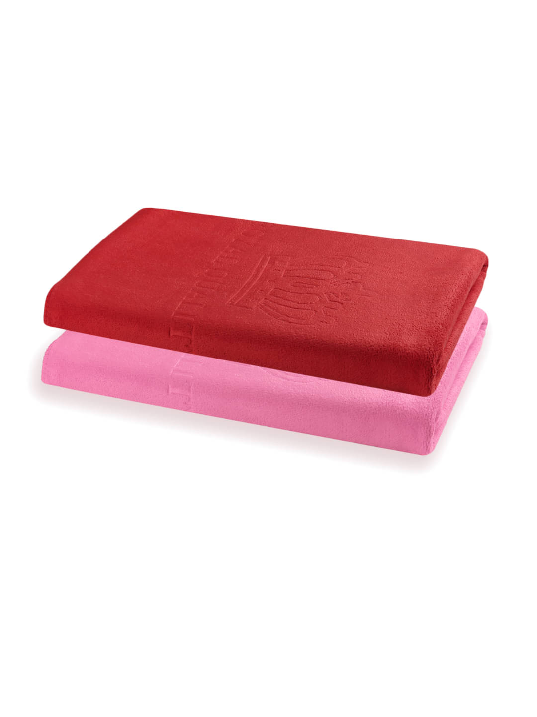     			FABINALIV Pack of 2 Cotton Below 300 -GSM Bath Towel ( Multicolor )