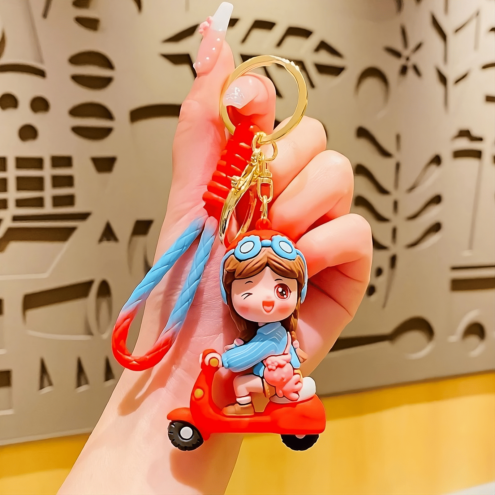 GT Gala Time Red Scooter Girl Key Accessory for Girls and Boys Perfect Gift Idea Key Chain GT Gala Time Red Scooter Girl Key Accessory for Girls and Boys Perfect Gift Idea Key Chain