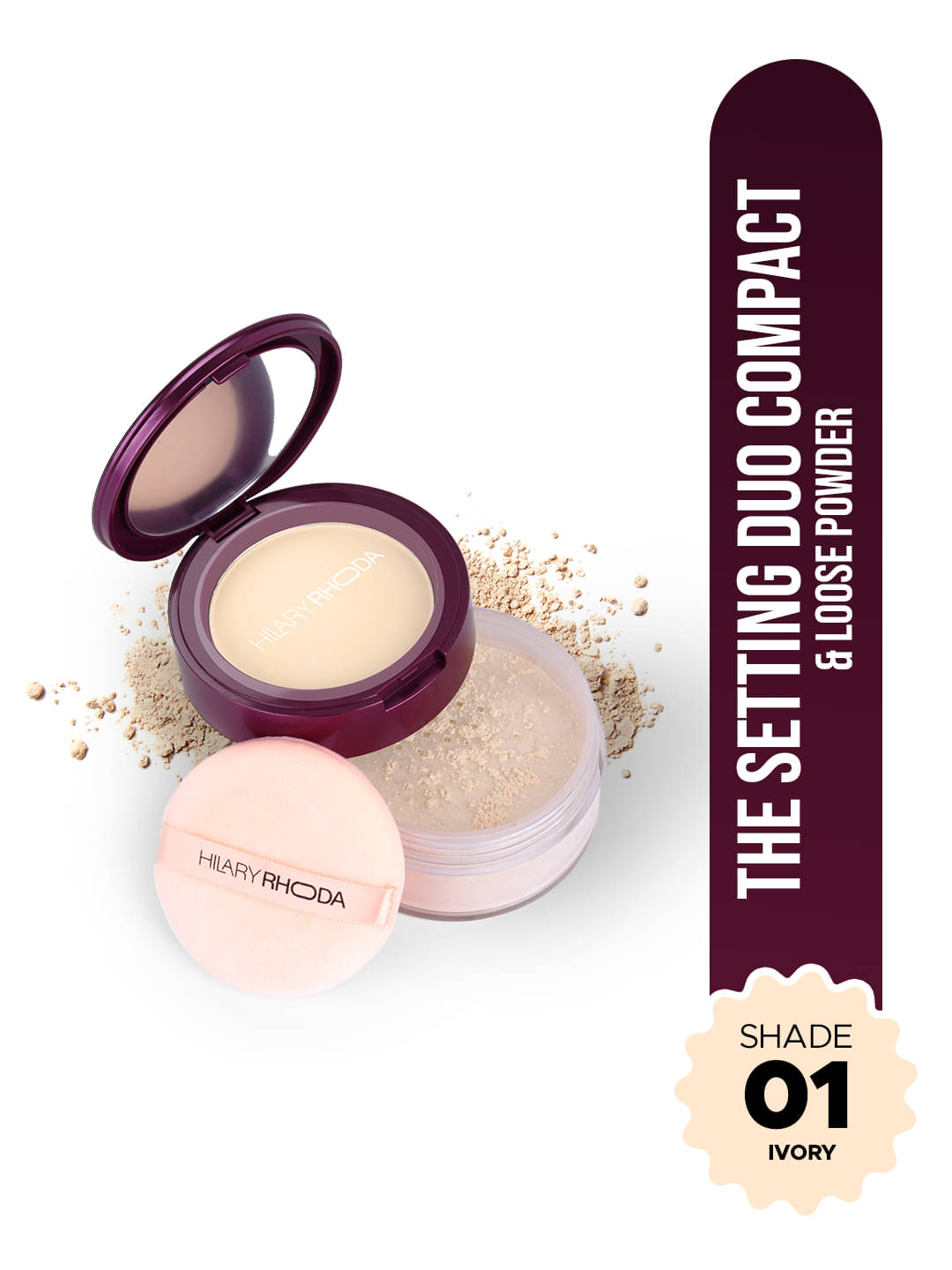     			Hilary Rhoda Pressed Powder Ivory - Shade 1 Medium 119 g