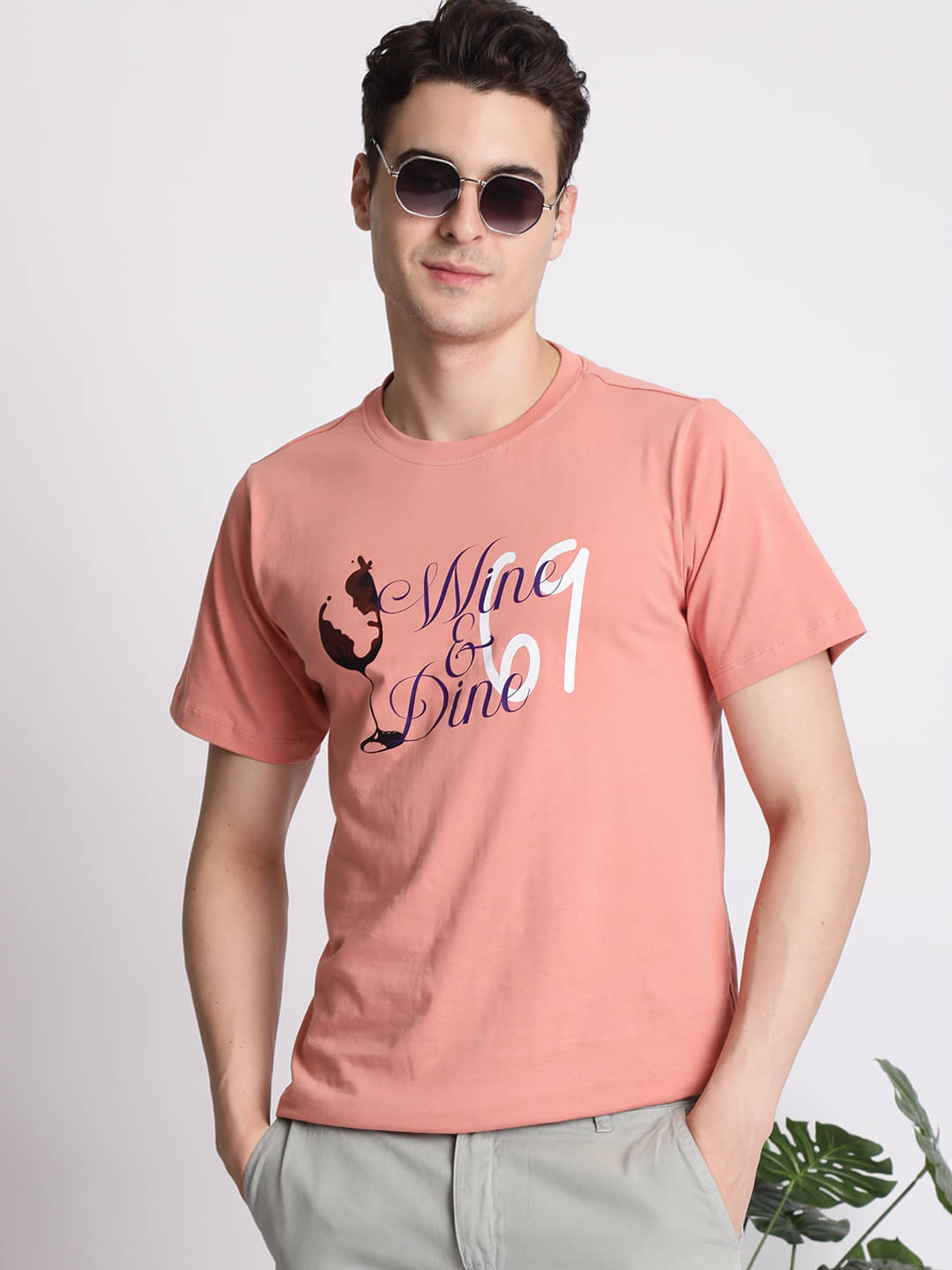 IVOC 100% Cotton Regular Fit Printed Half Sleeves Men's Round T-Shirt - Peach ( Pack of 1 ) IVOC 100% Cotton Regular Fit Printed Half Sleeves Men's Round T-Shirt - Peach ( Pack of 1 )
