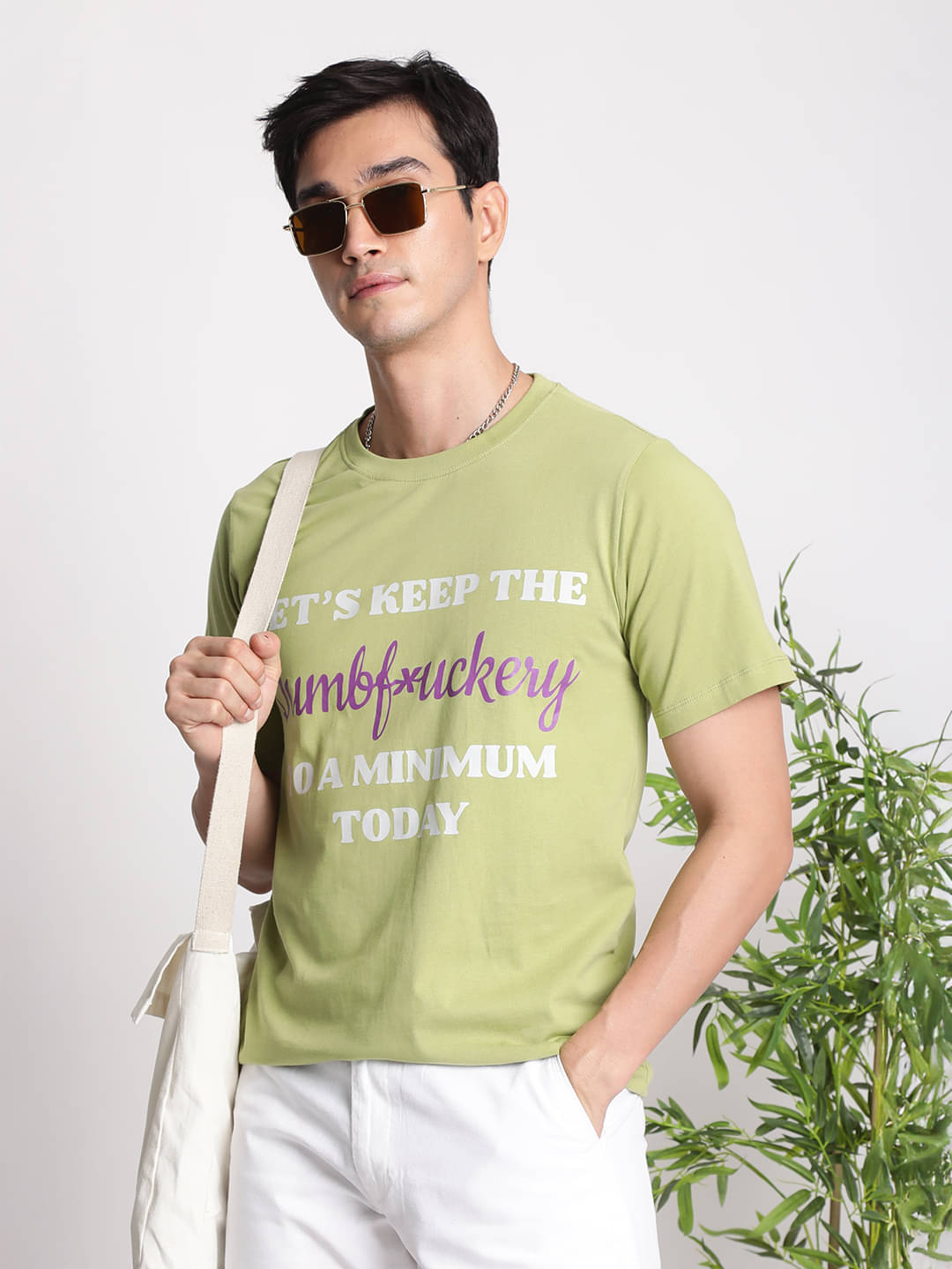     			IVOC 100% Cotton Regular Fit Printed Half Sleeves Men's Round T-Shirt - Green ( Pack of 1 )