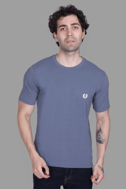 LEEBONEE Polyester Regular Fit Solid Half Sleeves Men's Round T-Shirt - Dark Grey ( Pack of 1 ) LEEBONEE Polyester Regular Fit Solid Half Sleeves Men's Round T-Shirt - Dark Grey ( Pack of 1 )