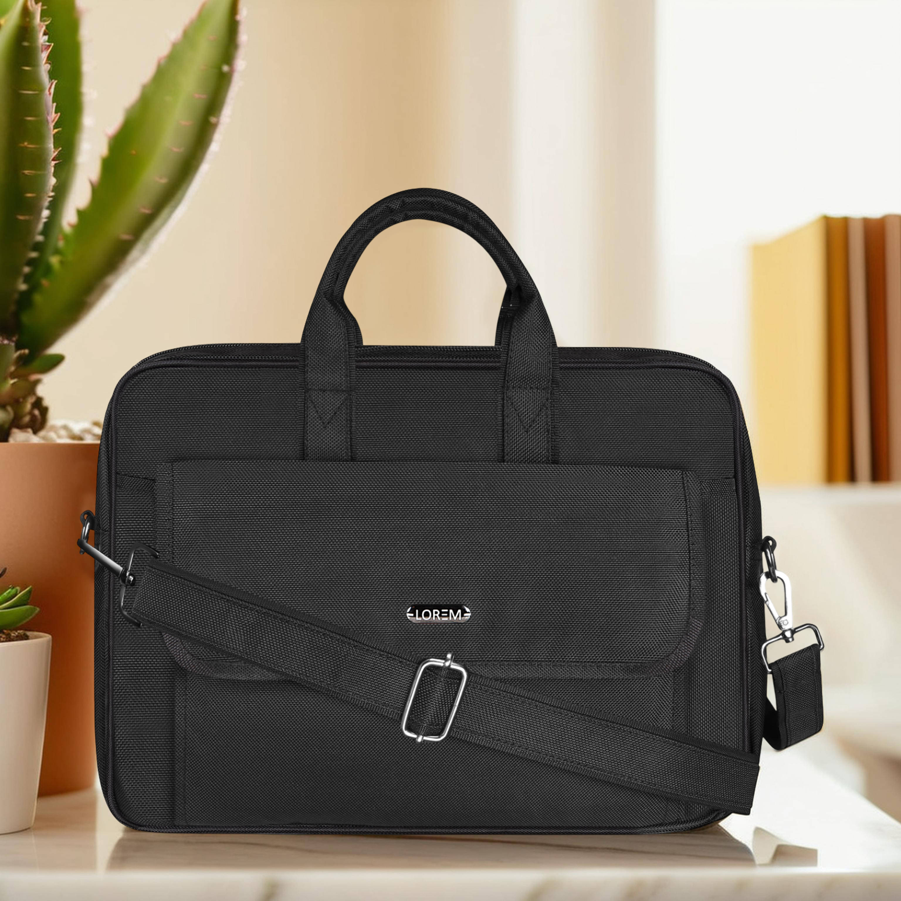     			Lorem Black PVC Office Bag