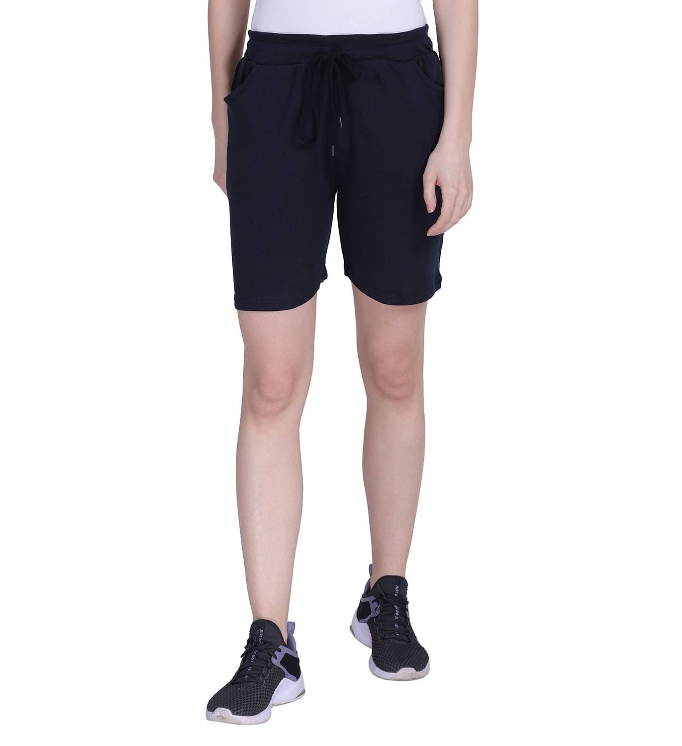     			MISS MEBINO Cotton Bermuda - Navy