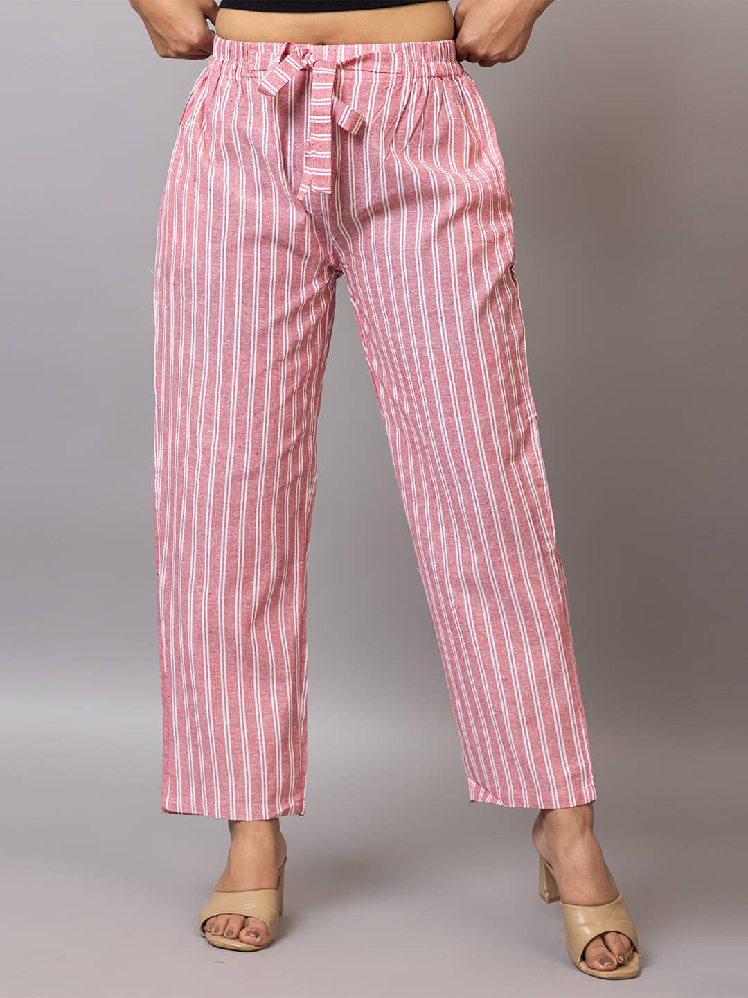     			PROBASIC Pack of 1 Cotton Blend Regular Women's Casual Pants ( Pink )
