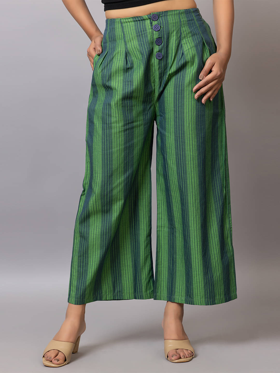     			PROBASIC Pack of 1 Cotton Blend Regular Women's Casual Pants ( Green )