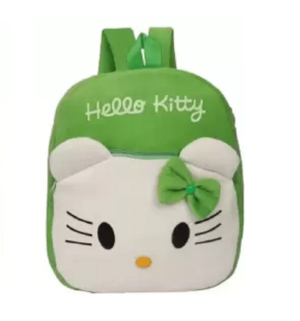     			Qin Pin Green Fabric Backpack For Kids