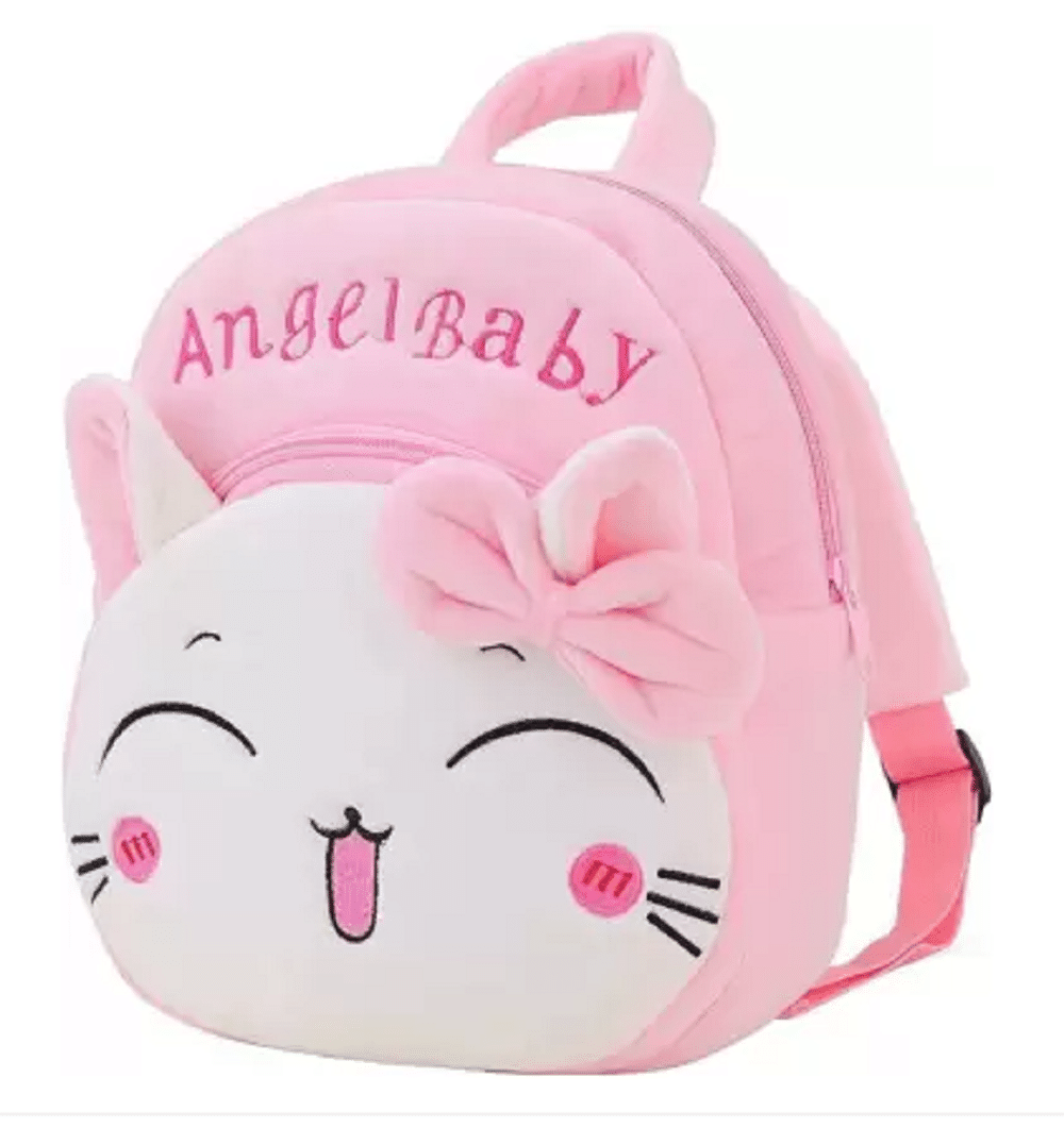     			Qin Pin Pink Fabric Backpack For Kids