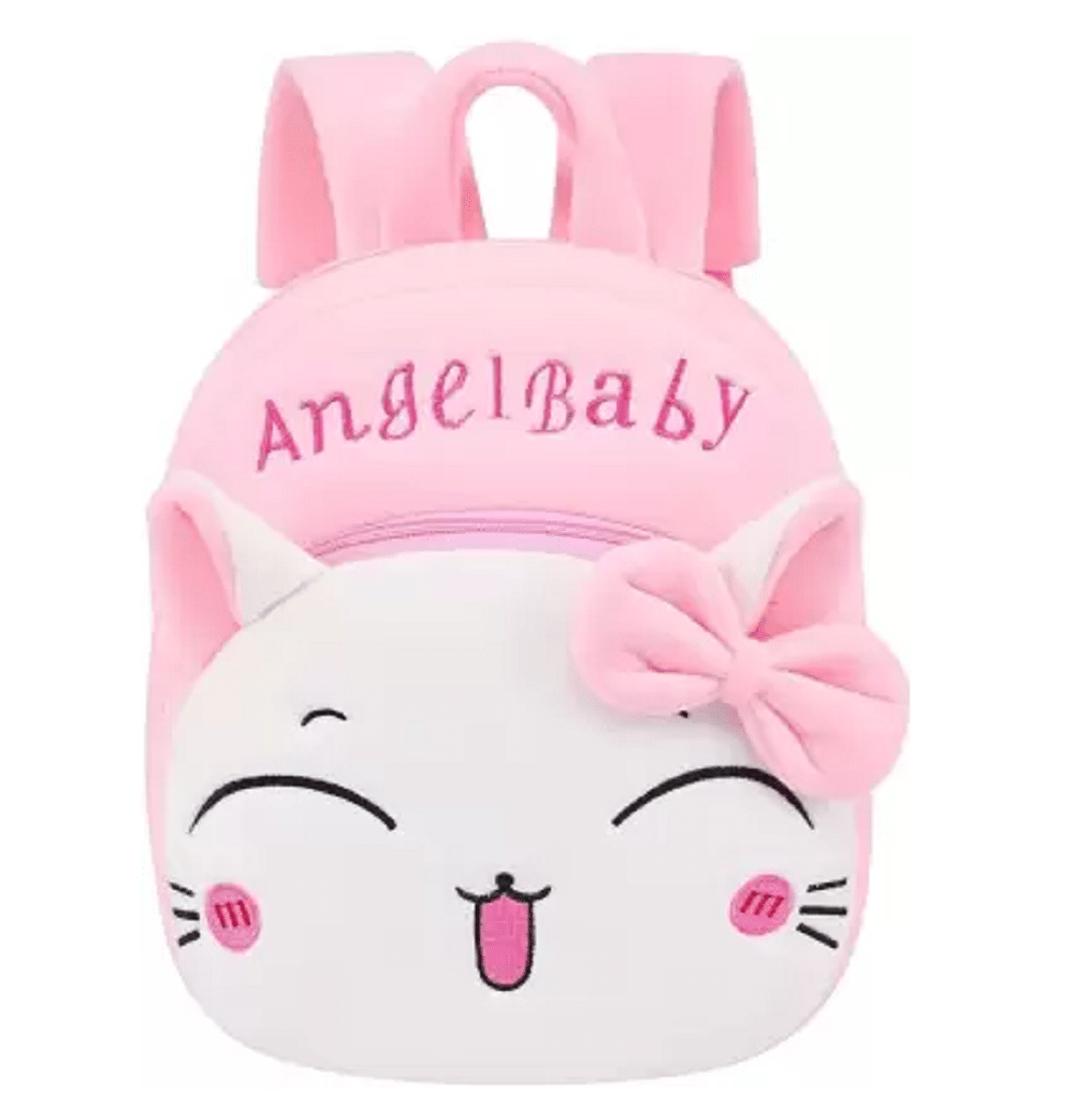 Qin Pin Pink Fabric Backpack For Kids Qin Pin Pink Fabric Backpack For Kids