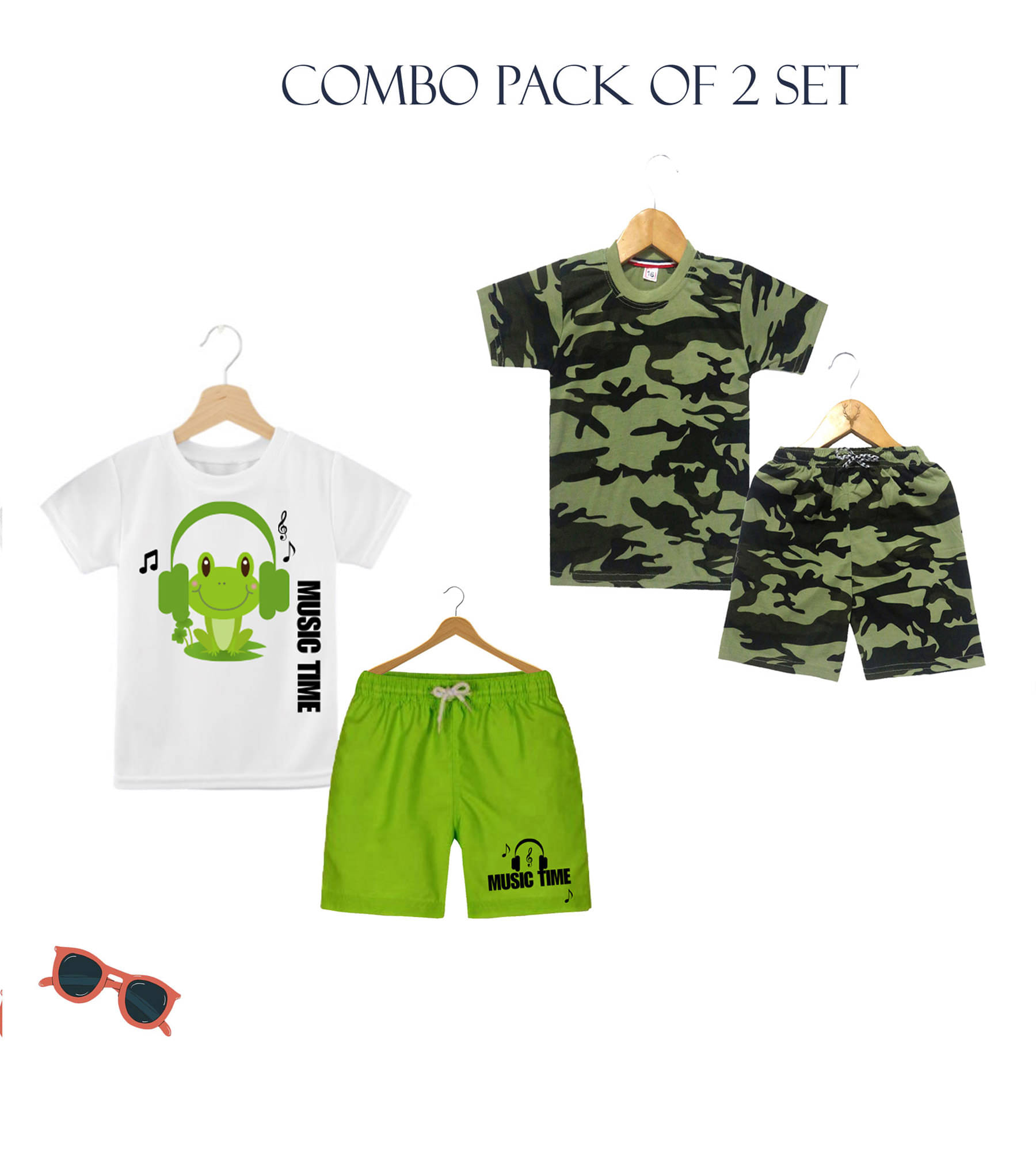 RBF84 Pack of 2 Baby Boys Cotton T-Shirt & Shorts Set ( Multicolor 1 ) RBF84 Pack of 2 Baby Boys Cotton T-Shirt & Shorts Set ( Multicolor 1 )