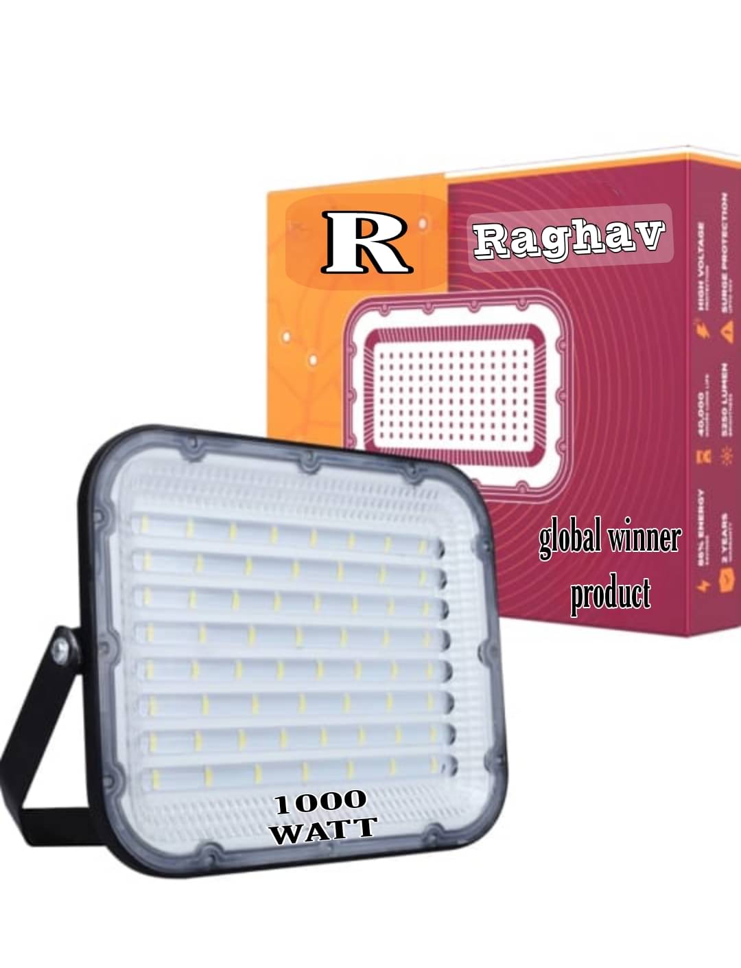 Rectangular Flood Light 1000 Watts | Cool White | IP-60 Waterproof | Aluminium Die cast | Heat resistant | Toughened Clear, Sleek Design, Long Life | Suitable for outdoor use Rectangular Flood Light 1000 Watts | Cool White | IP-60 Waterproof | Aluminium Die cast | Heat resistant | Toughened Clear, Sleek Design, Long Life | Suitable for outdoor use