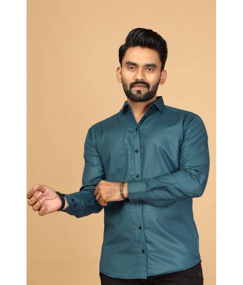     			STI Viscose Regular Fit Solids Full Sleeves Men's Casual Shirt - Sea Green ( Pack of 1 )