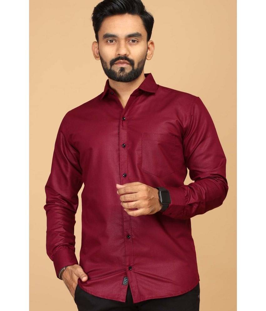 STI Viscose Regular Fit Solids Full Sleeves Men's Casual Shirt - Maroon ( Pack of 1 )     			STI Viscose Regular Fit Solids Full Sleeves Men's Casual Shirt - Maroon ( Pack of 1 )