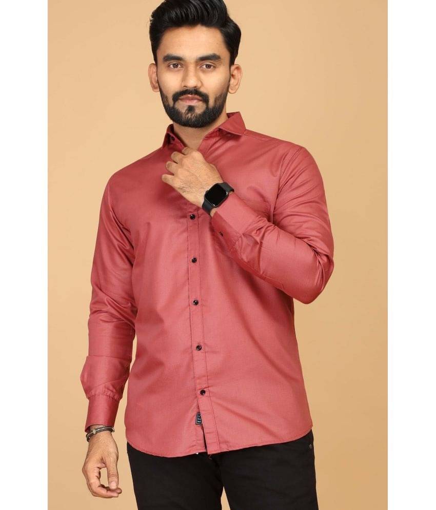 STI Viscose Regular Fit Solids Full Sleeves Men's Casual Shirt - Coral ( Pack of 1 )     			STI Viscose Regular Fit Solids Full Sleeves Men's Casual Shirt - Coral ( Pack of 1 )