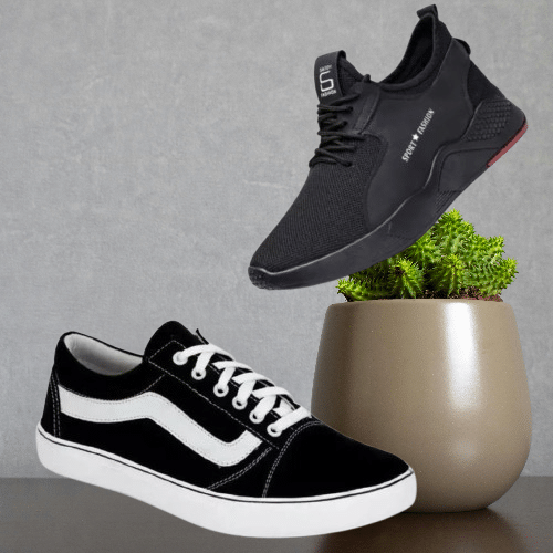     			Seafoot Black Men's Outdoor Shoes