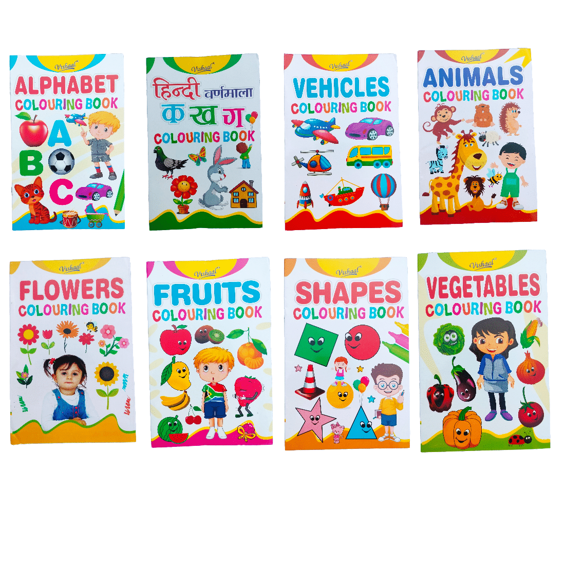     			Set Of 8 Colouring And Activity Books For Kids In English | 3 To 8 Year Old Children Happy Colouring Book Drawing Book For Kids