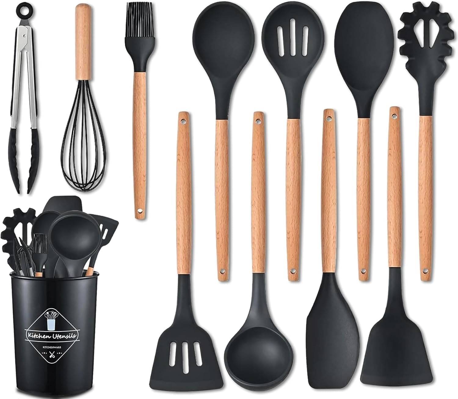     			Skindora Black Silicone Mixing Spatula ( Pack of 1 )