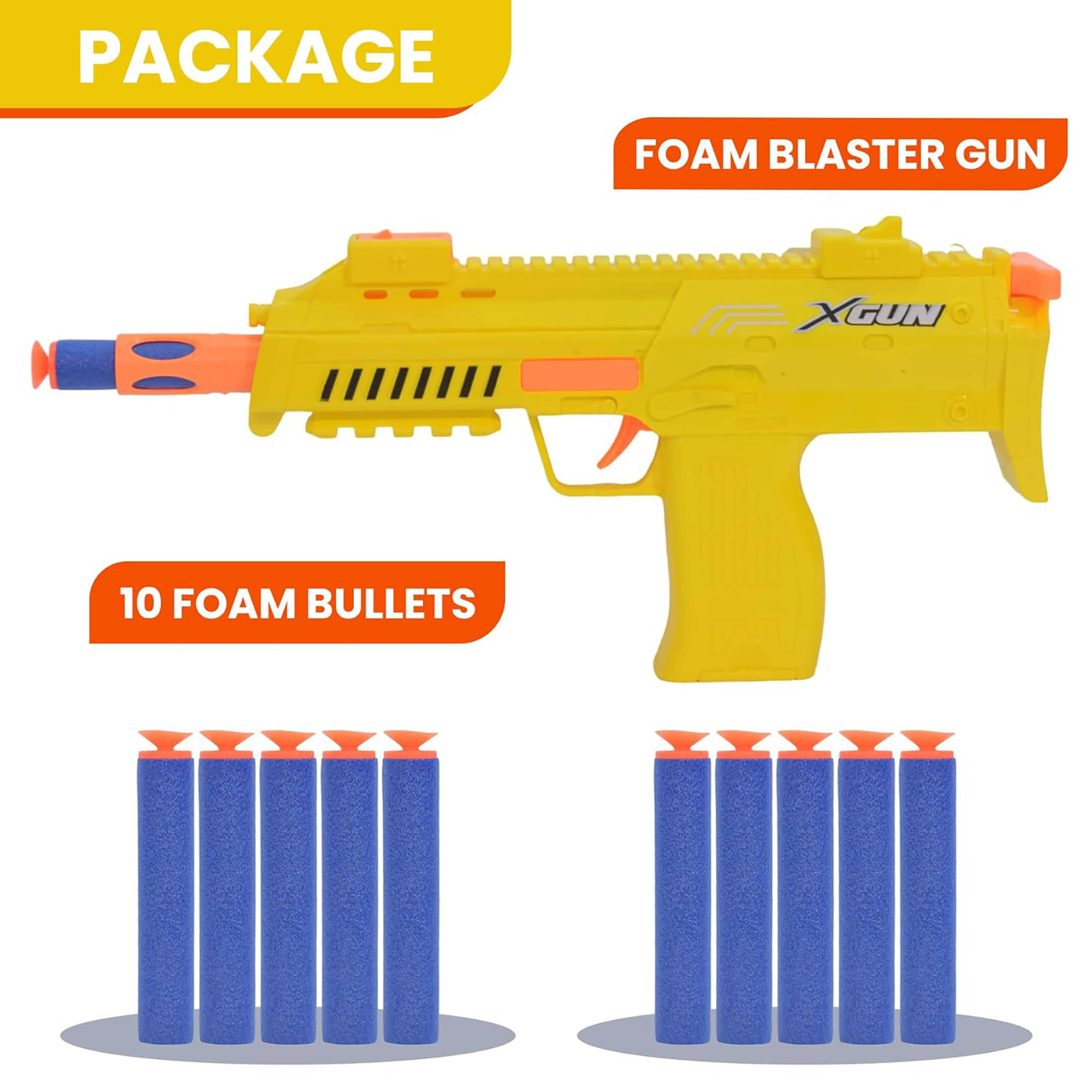     			TOY DEKHO Plastic Manual Operation Shooting Gun, Dart Gun Toy with 10 Soft Suction Bullets For Kids, Fun Target Shooting Battle Fight Games For Kids Boys Girls Age, Blue, 5 Years + (Pack of 1)
