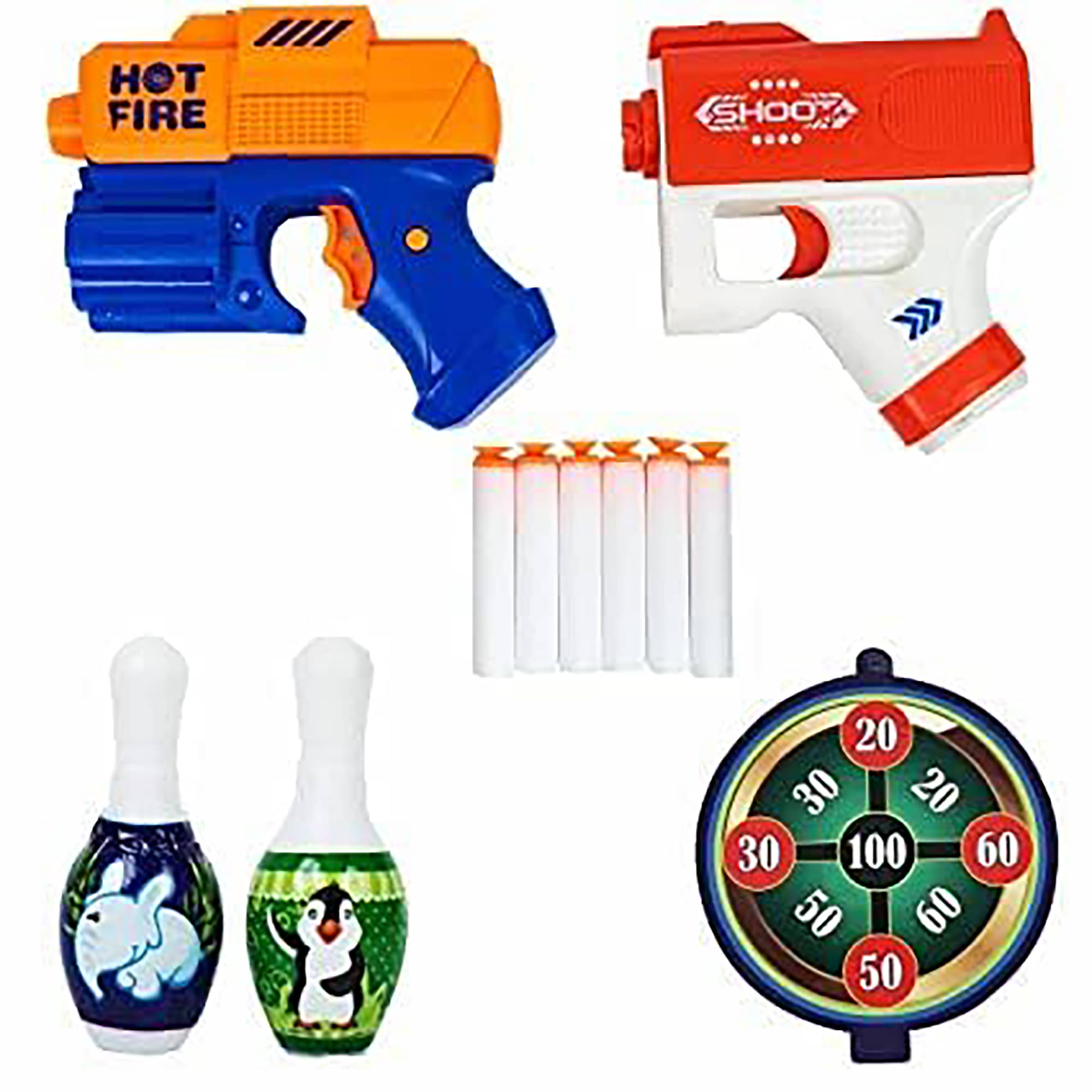     			TOY DEKHO  Twin  Soft  Shooting Bullet Gun TOY || Plastic Blaze Storm Manual Soft Suction Bullet Gun || Toy Fun Target Shooting Battle Fight Game For Kids 6 Foam Bullets, Set Of Two Guns For Kids Boys Girls 4+ years (Multicolor) Pack Of 2 Guns