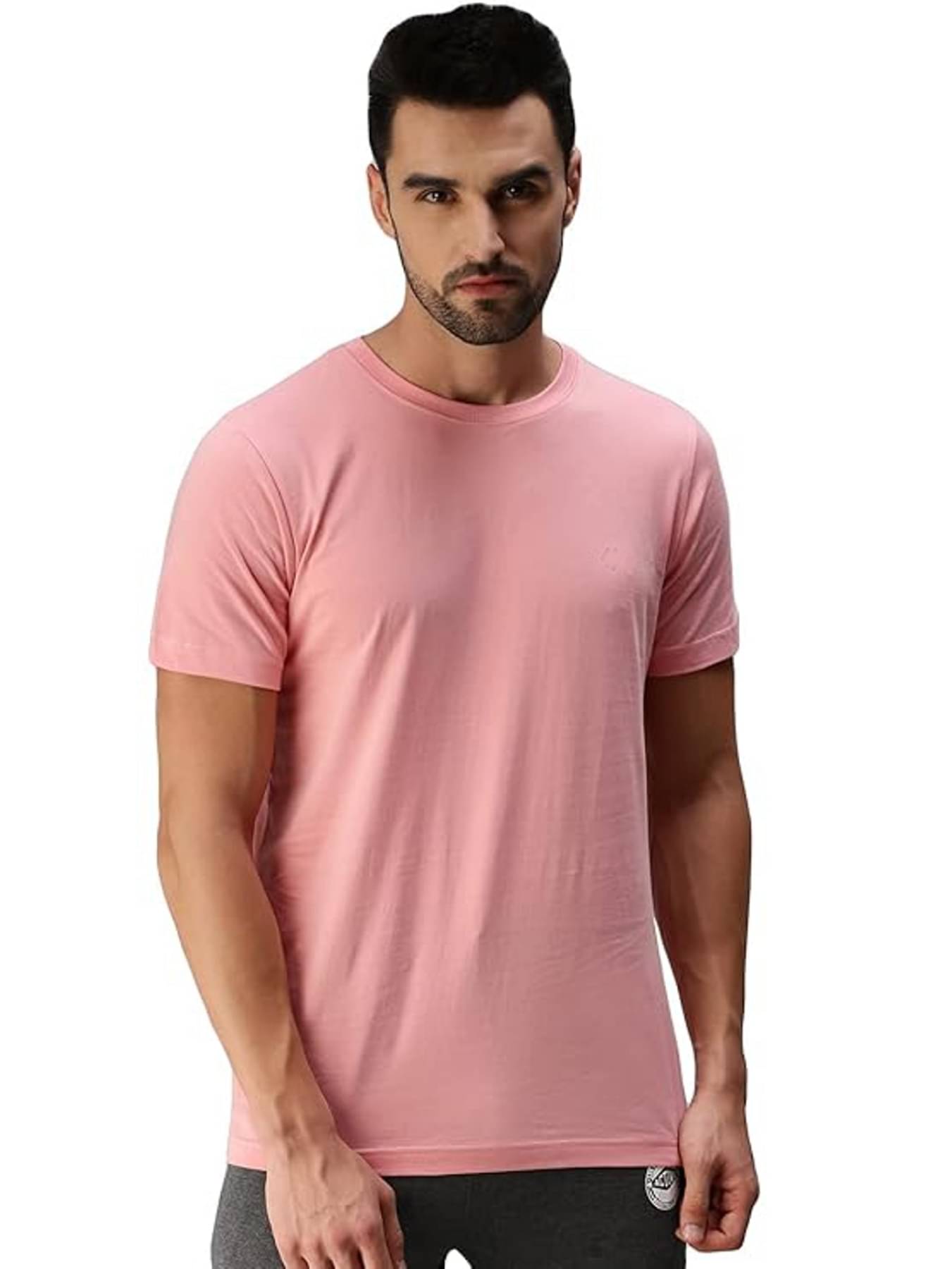 Whyme Fashion 100% Cotton Regular Fit Solid Half Sleeves Men's Round T-Shirt - Pink ( Pack of 1 ) Whyme Fashion 100% Cotton Regular Fit Solid Half Sleeves Men's Round T-Shirt - Pink ( Pack of 1 )