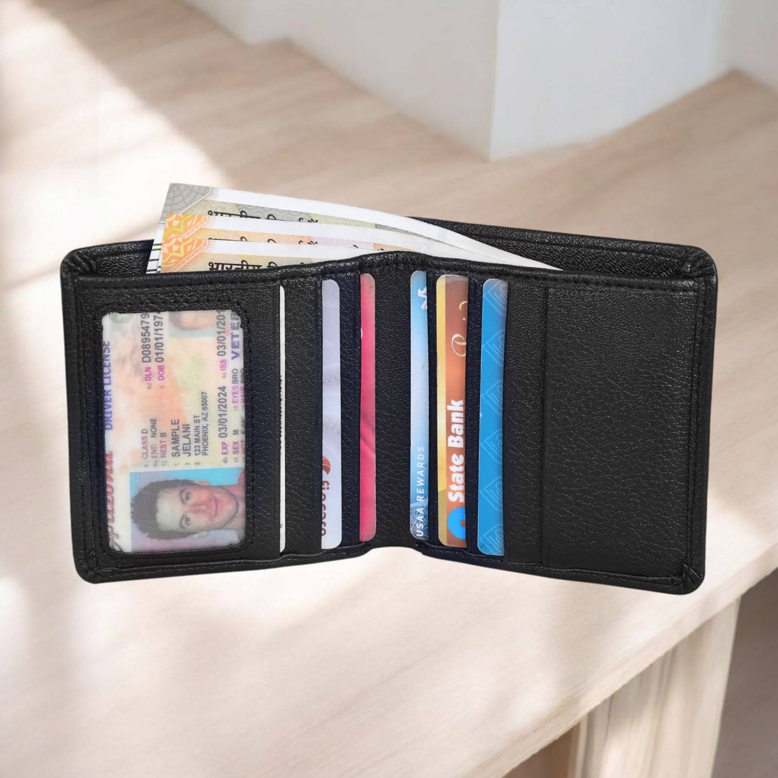     			Wingers PU Solid Men's RFID Wallet,Regular Wallet With 5 Slots For Card ( Black , Pack of 1 )