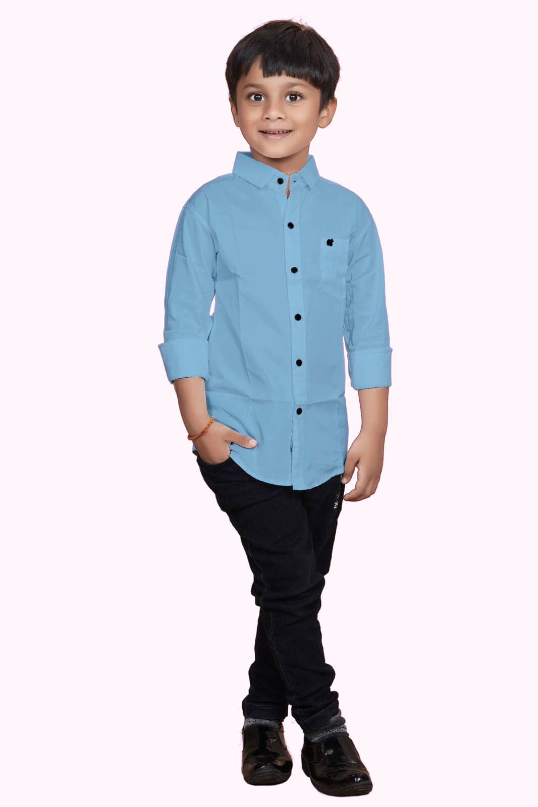 ZAKAR STYLE Pack of 1 Boys Cotton Blend Full Sleeves Shirt ( Sky Blue ) ZAKAR STYLE Pack of 1 Boys Cotton Blend Full Sleeves Shirt ( Sky Blue )
