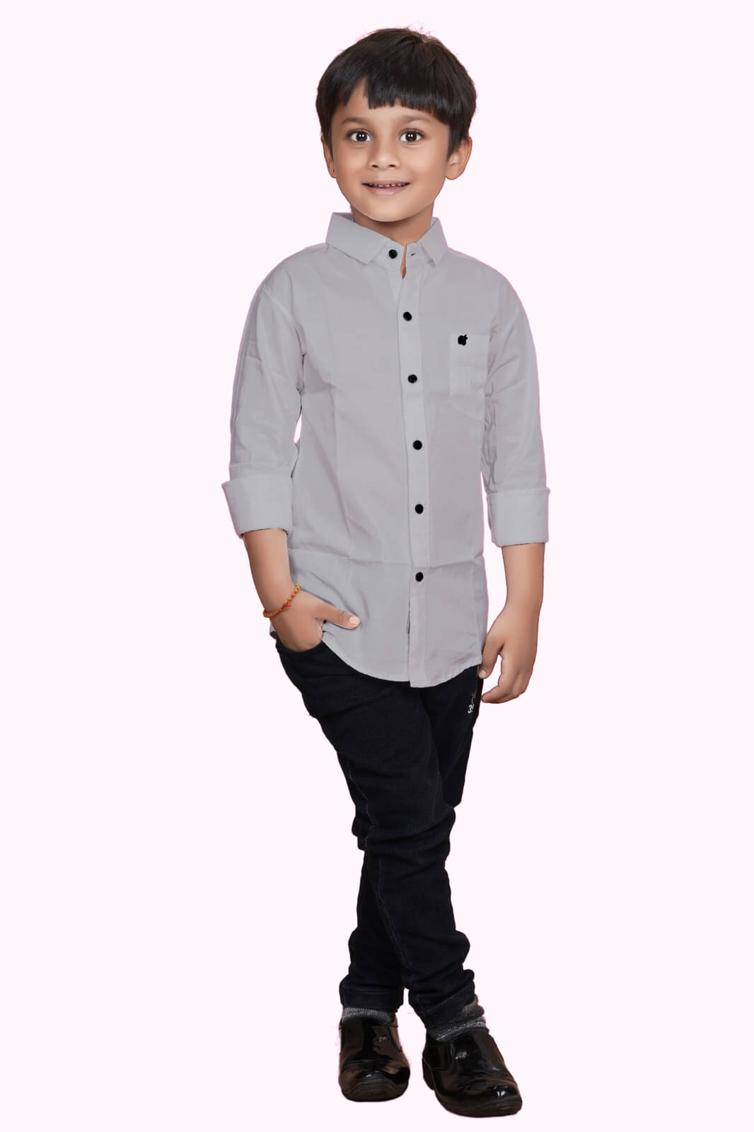     			ZAKAR STYLE Pack of 1 Boys Cotton Blend Full Sleeves Shirt ( Grey )