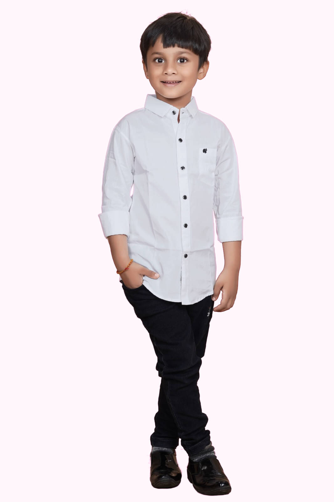     			ZAKAR STYLE Pack of 1 Boys Cotton Blend Full Sleeves Shirt ( White )