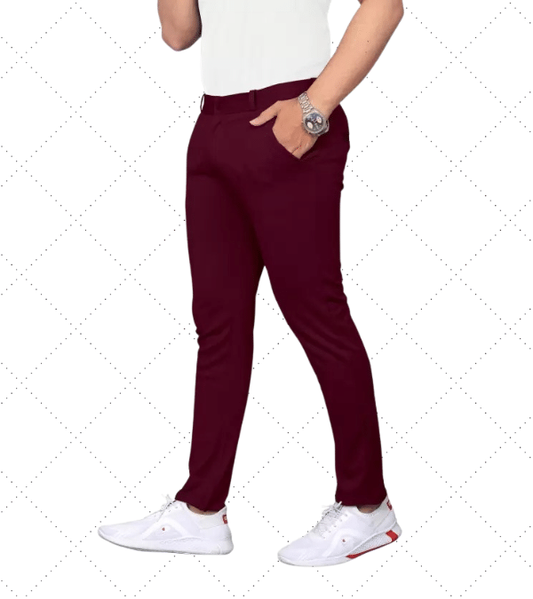     			ikigai Slim Flat Men's Chinos - Maroon ( Pack of 1 )