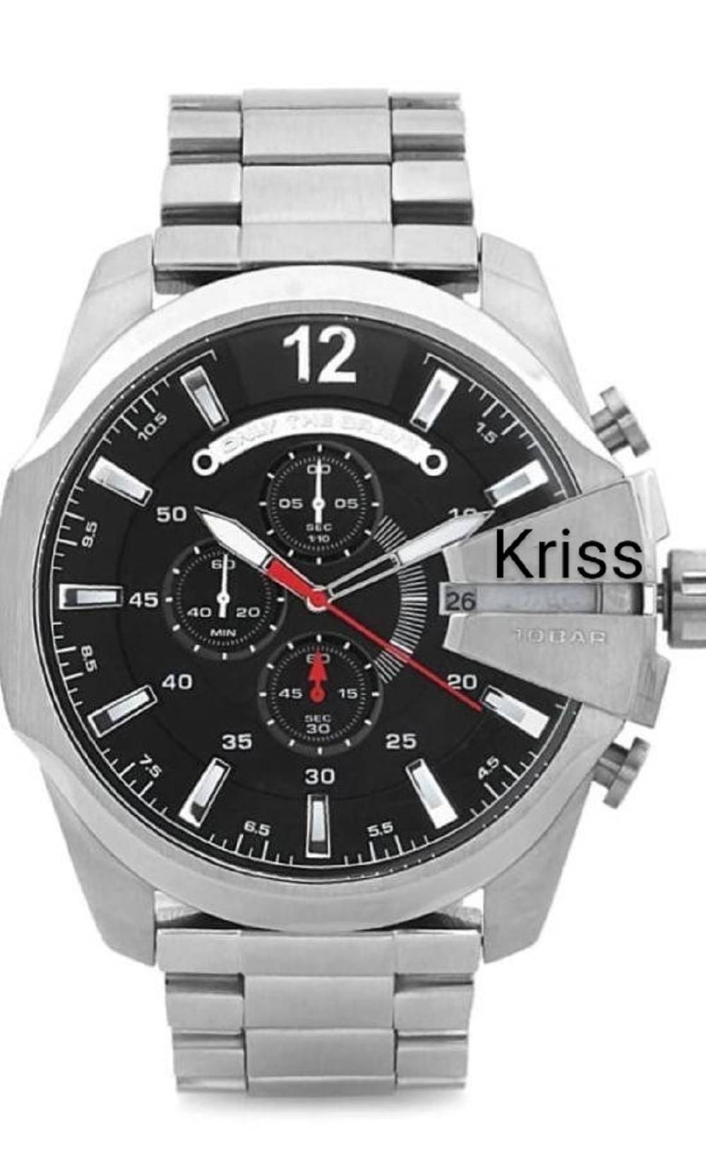     			kriss collection Silver Stainless Steel Analog Men's Watch