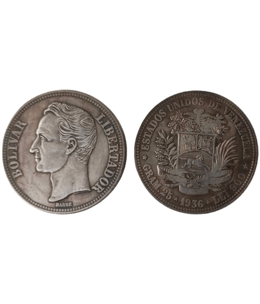 Extremely Rare United States Venezuela 5 Bolivars 1936 Modern Coin - Hard to Find     			Extremely Rare United States Venezuela 5 Bolivars 1936 Modern Coin - Hard to Find