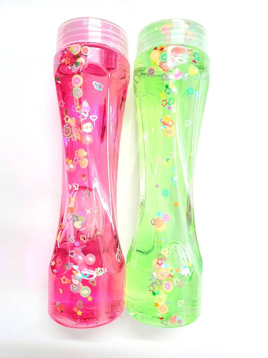     			Pack of 2 Designer Crystal Colorful Sparkling Glittery Slime Putty Mud Toy Sparkle Slime Bottle for Kids, Girls, Boys for Playing Birthday Presents