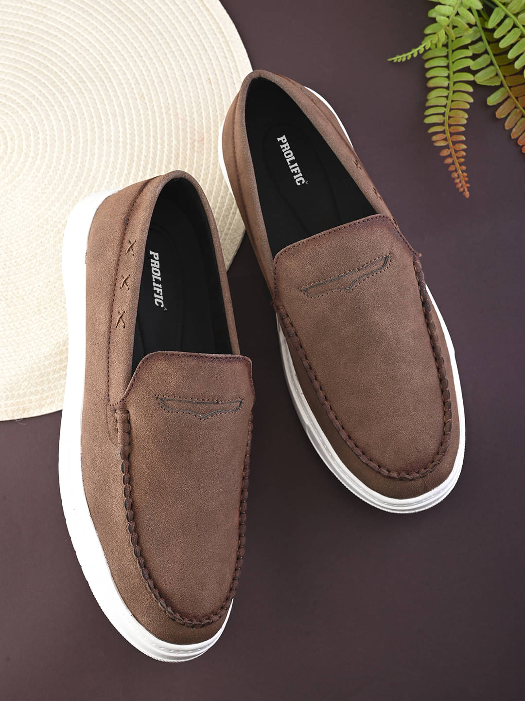     			Prolific Brown Men's Slip on