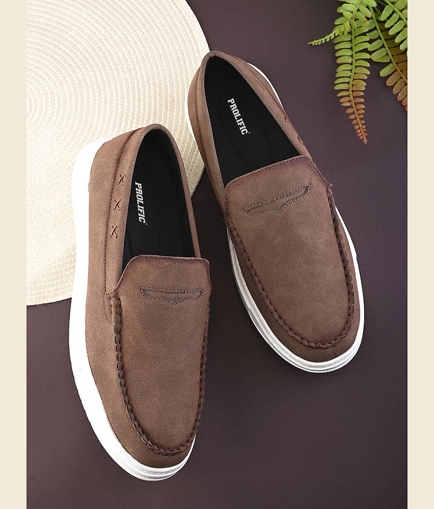 Prolific Brown Men's Slip on - Formal Shoes | Buy online on ZillyBuy