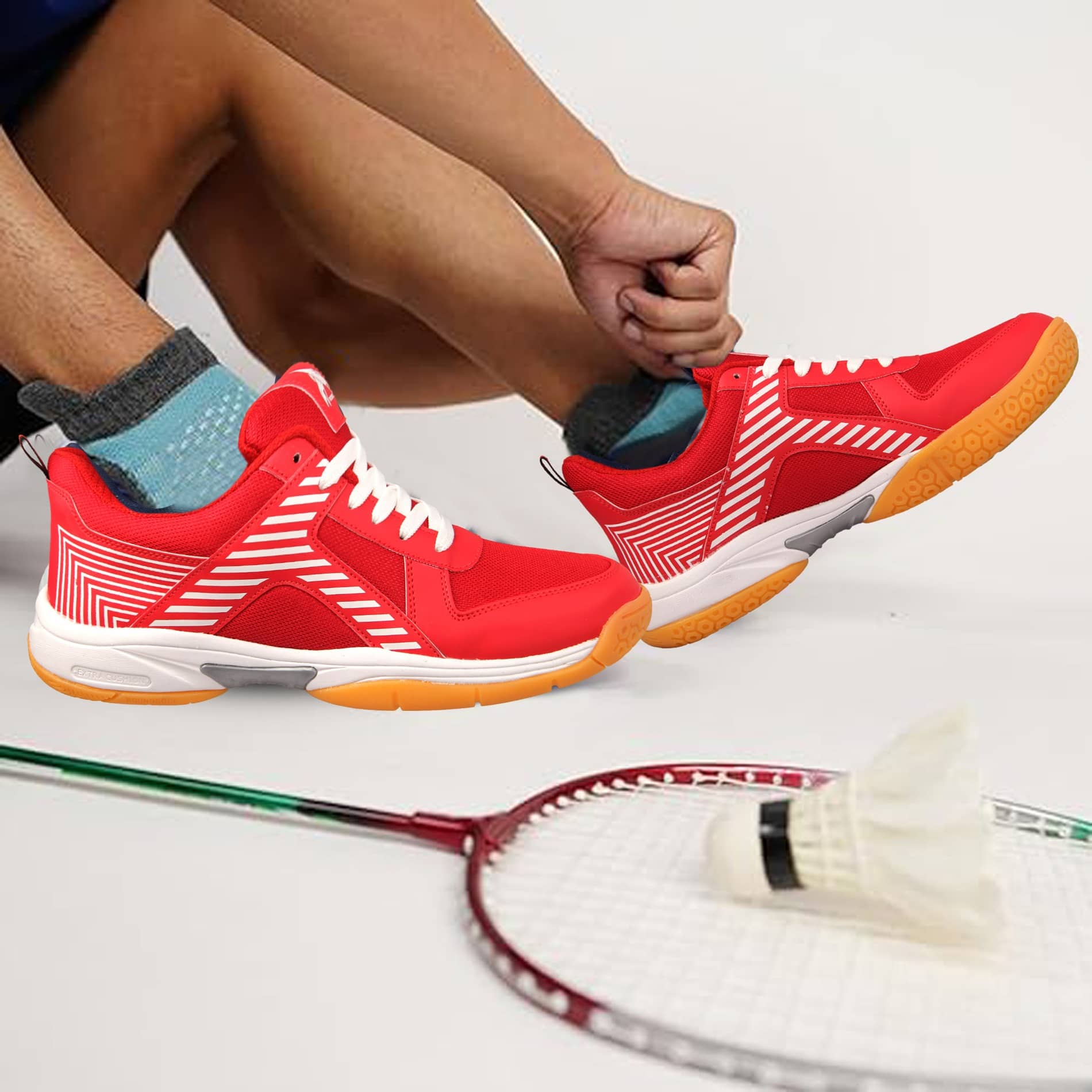 RODOX Non Marking Non-Marking Red Male - Sports Shoes | Buy online on ZillyBuy