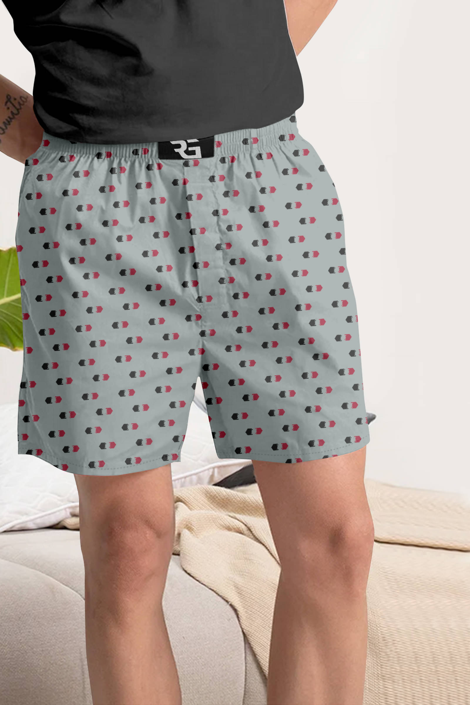     			Riglozi Pack of 1 Cotton Boxers For Men's ( Grey )