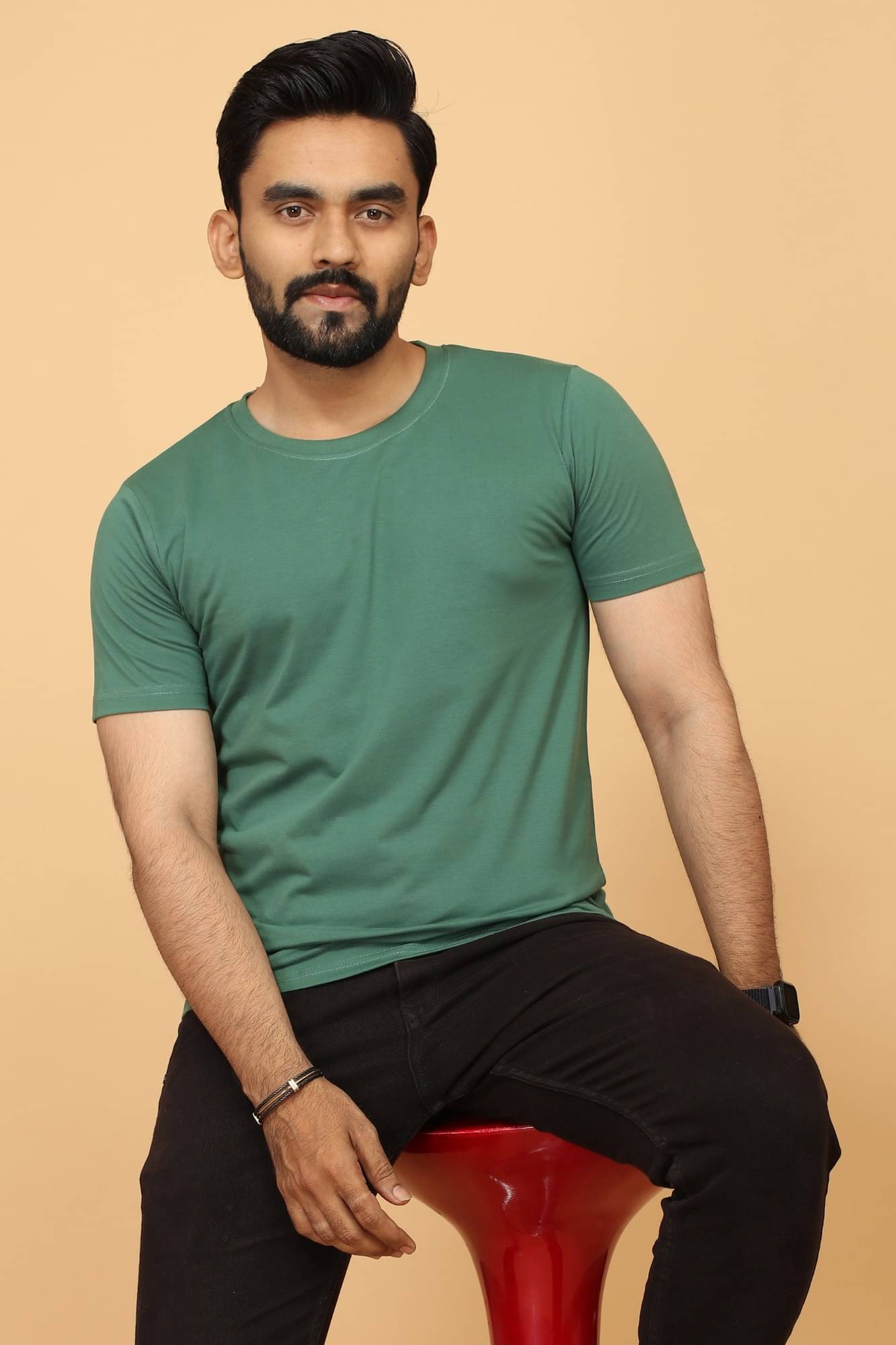 STI Cotton Regular Fit Solid Half Sleeves Men's Round T-Shirt - Green ( Pack of 1 ) STI Cotton Regular Fit Solid Half Sleeves Men's Round T-Shirt - Green ( Pack of 1 )
