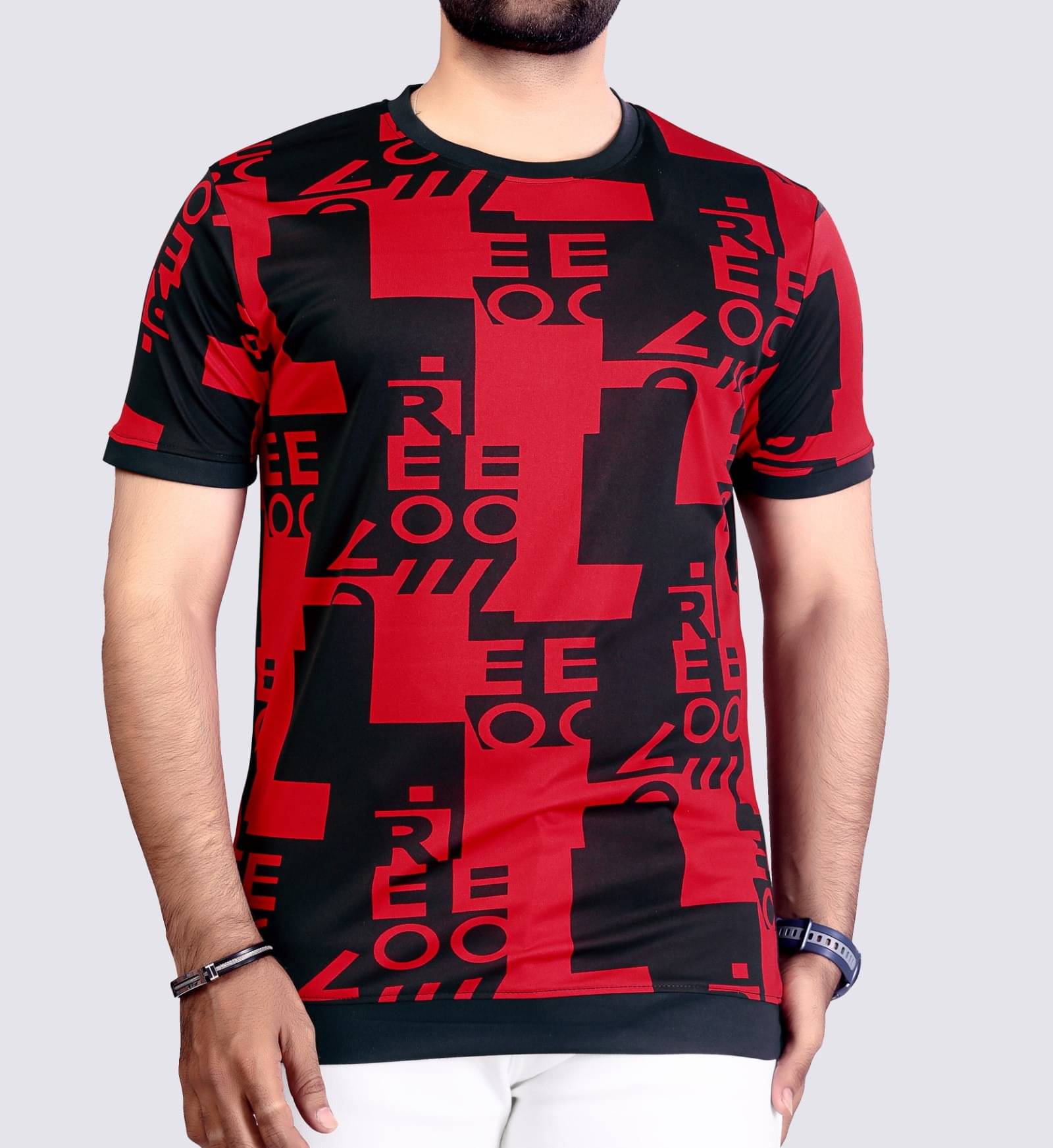 STI Polyester Regular Fit Printed Half Sleeves Men's Round T-Shirt - Red ( Pack of 1 )     			STI Polyester Regular Fit Printed Half Sleeves Men's Round T-Shirt - Red ( Pack of 1 )