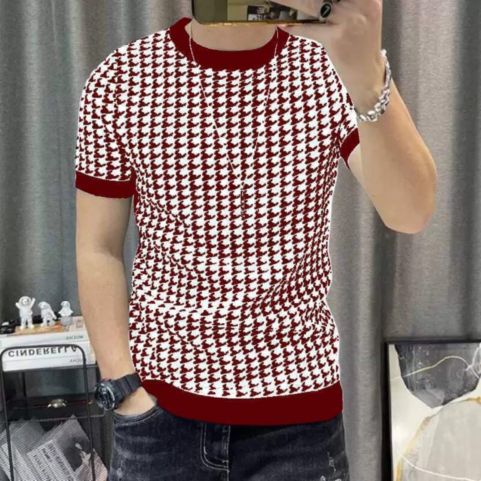     			STI Polyester Regular Fit Printed Half Sleeves Men's Round T-Shirt - Multicolor14 ( Pack of 1 )