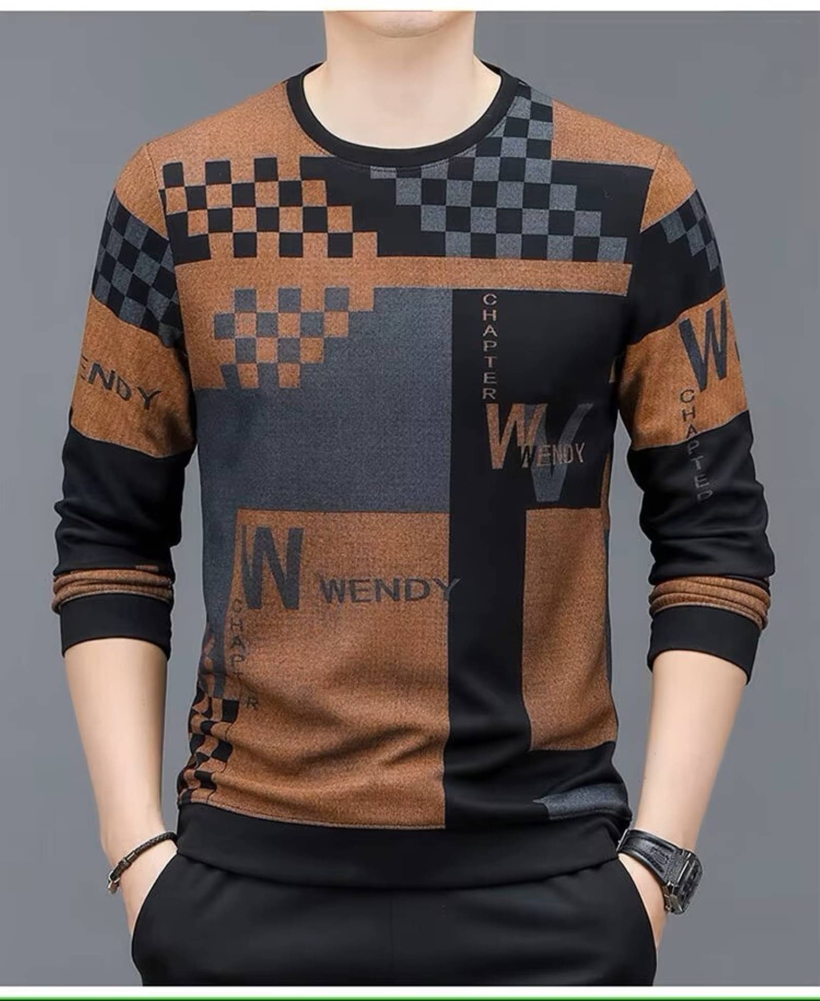     			STI Polyester Regular Fit Printed Full Sleeves Men's Round T-Shirt - Multicolor ( Pack of 1 )