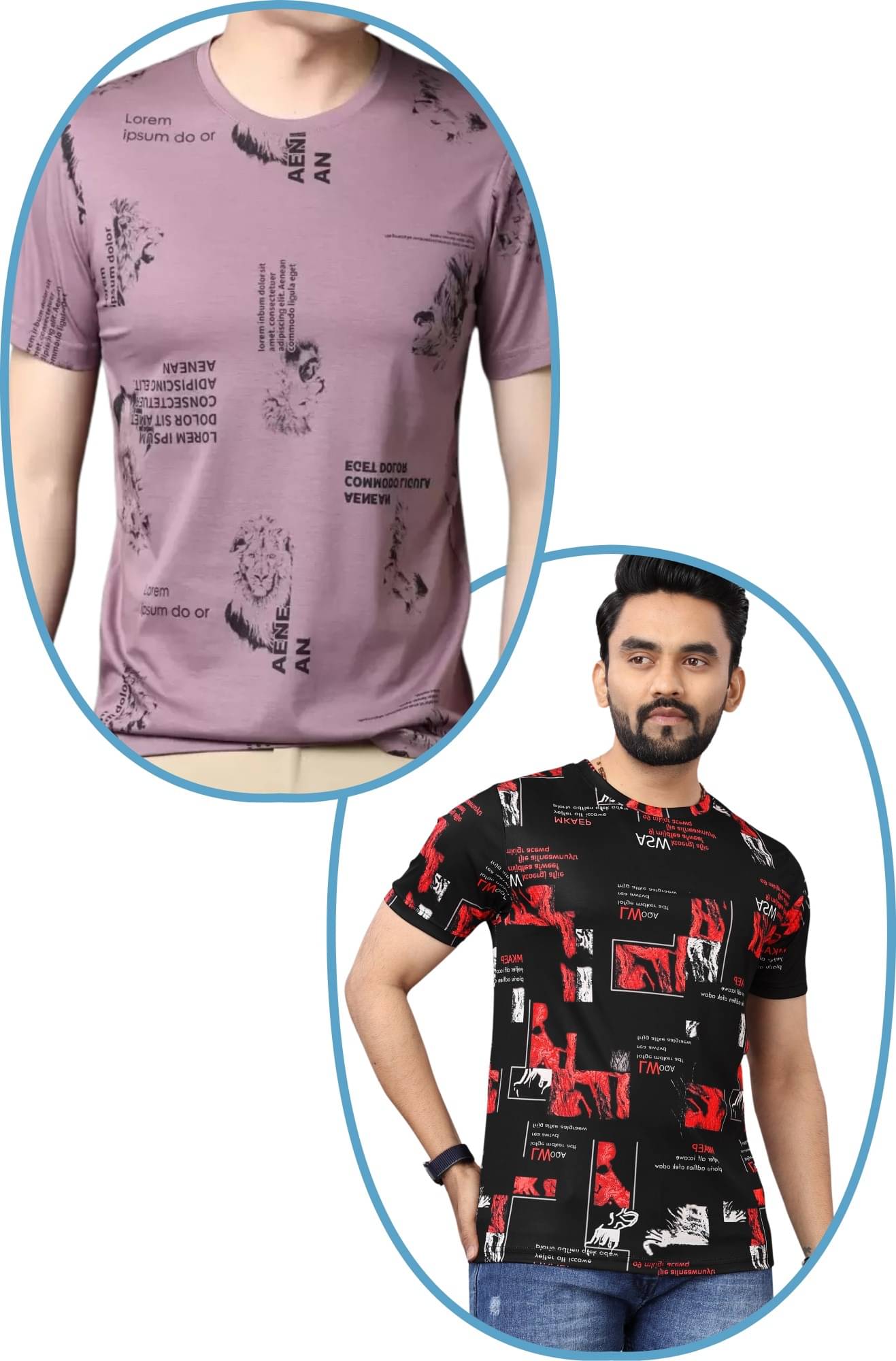 STI Polyester Regular Fit Self Design Half Sleeves Men's Round T-Shirt - Multicolor2 ( Pack of 2 ) STI Polyester Regular Fit Self Design Half Sleeves Men's Round T-Shirt - Multicolor2 ( Pack of 2 )