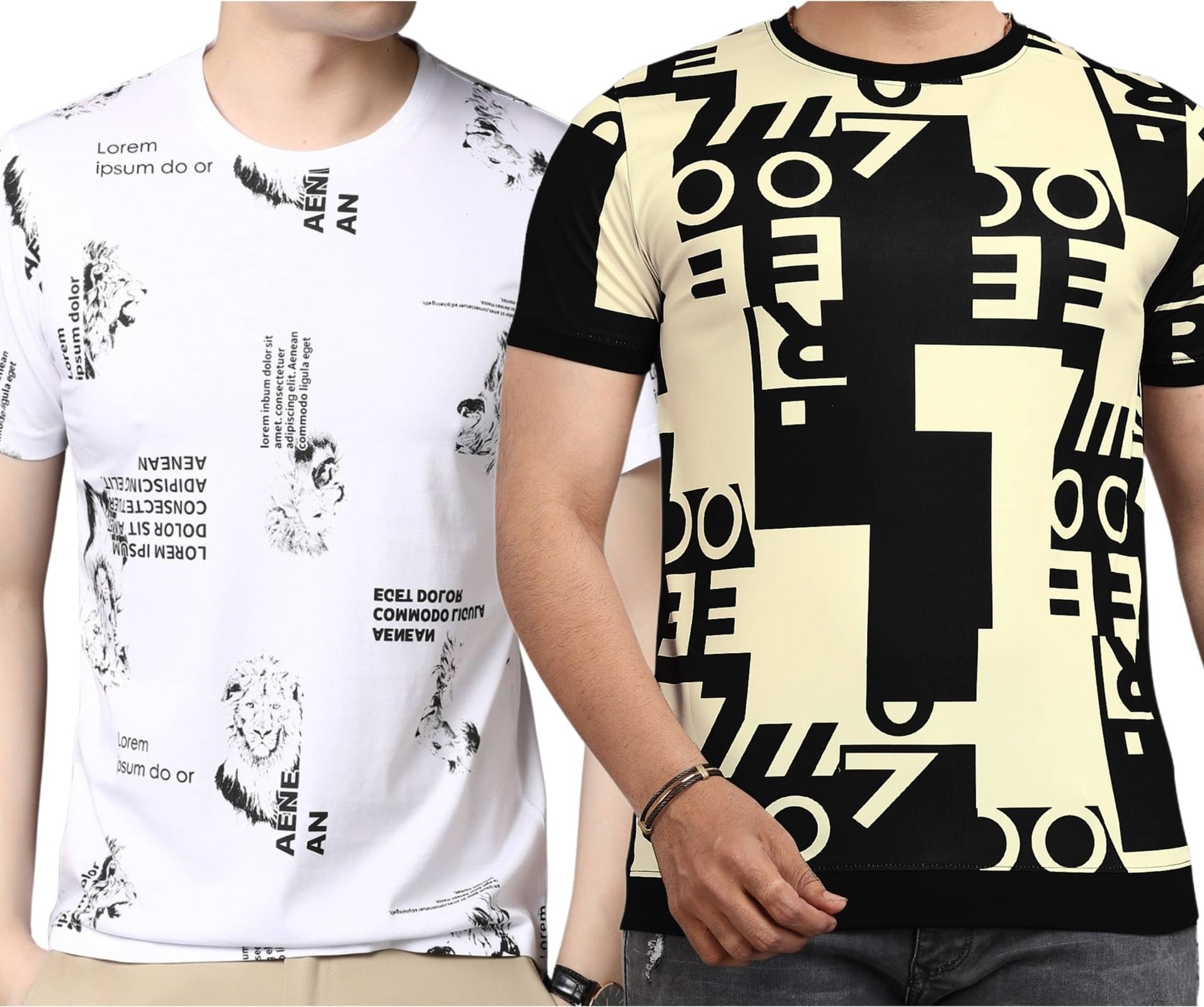 STI Polyester Regular Fit Self Design Half Sleeves Men's Round T-Shirt - Multicolor6 ( Pack of 2 ) STI Polyester Regular Fit Self Design Half Sleeves Men's Round T-Shirt - Multicolor6 ( Pack of 2 )