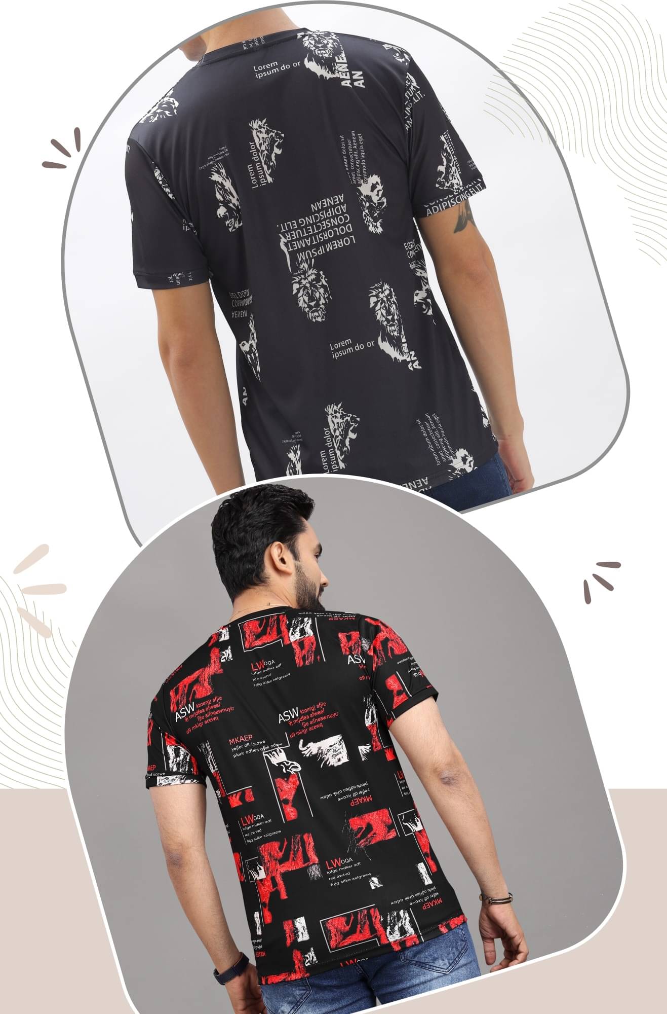 STI Polyester Regular Fit Self Design Half Sleeves Men's Round T-Shirt - Multicolor6 ( Pack of 2 ) STI Polyester Regular Fit Self Design Half Sleeves Men's Round T-Shirt - Multicolor6 ( Pack of 2 )