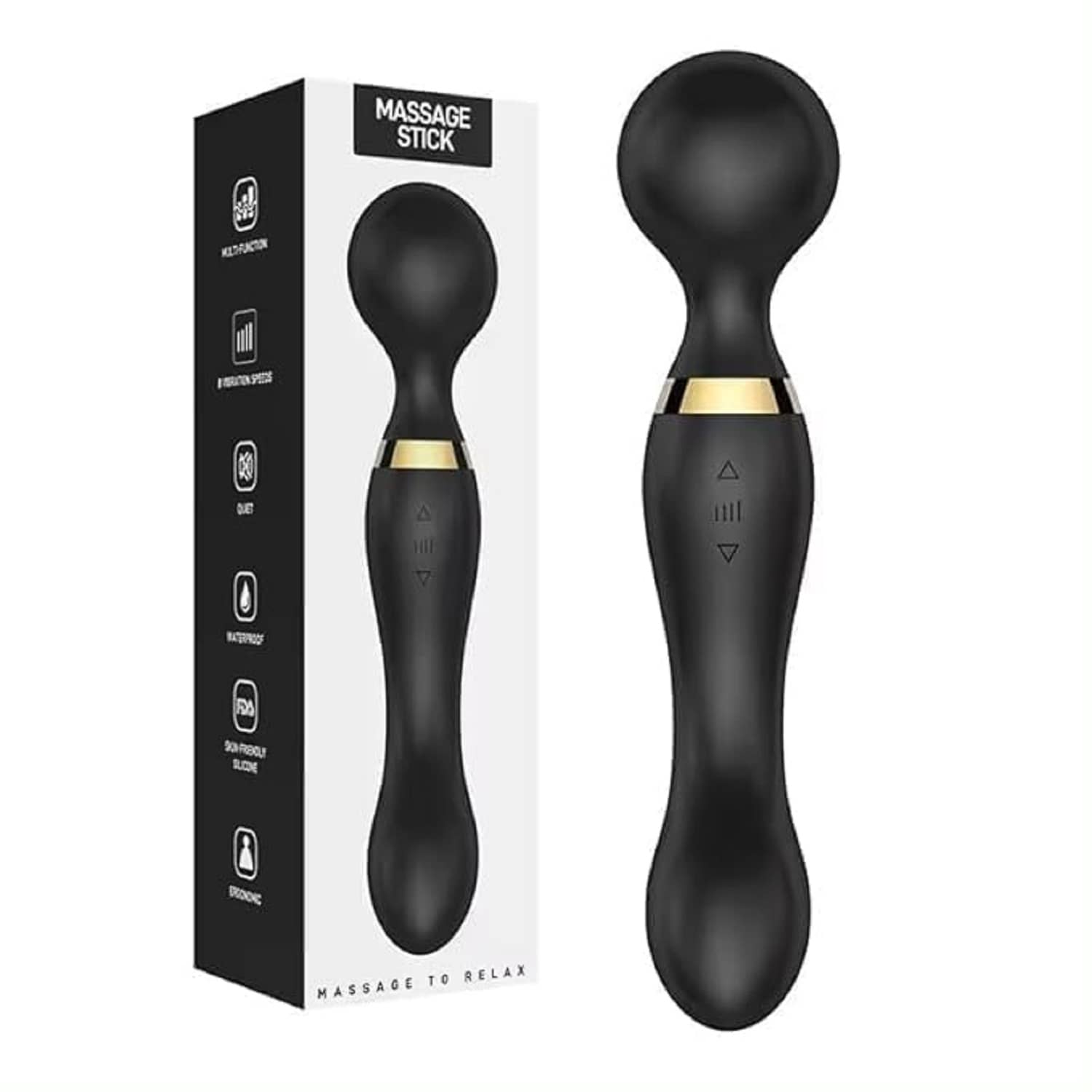 Skindora Personal Massager for Pain Relief | Full Body Electric Massager With 10 Vibration Speeds & Patterns | USB Rechargeable Handheld Massager | Waterproof, Medical Grade Silicone (Assorted Colors)